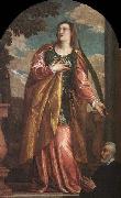 Paolo Veronese St Lucy and a Donor oil on canvas